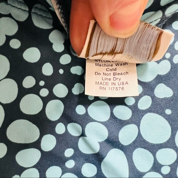 NWOT MELIKA swim skirt pull on light blue and navy blue size XS - Picture 4 of 4